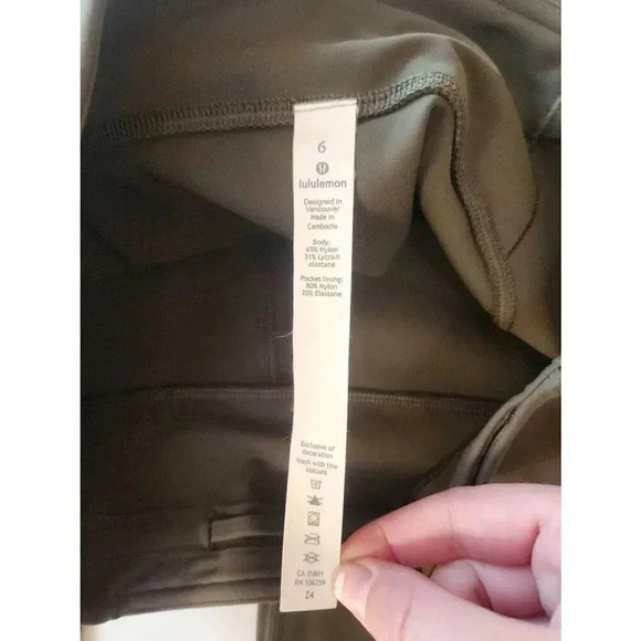 Lululemon Speed Up Crop- Leggings Dark Green Size 6 - Picture 5 of 8